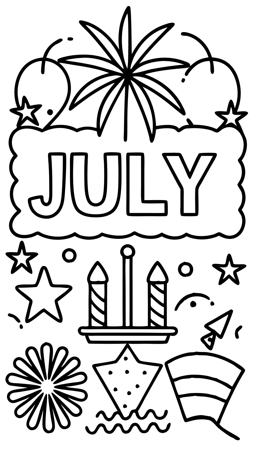 coloring pages for july